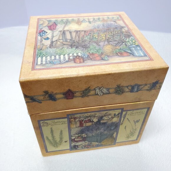 Large Decorative Storage Box Garden Seasonal Herbs Bob's Boxes Gift Box - Picture 1 of 14